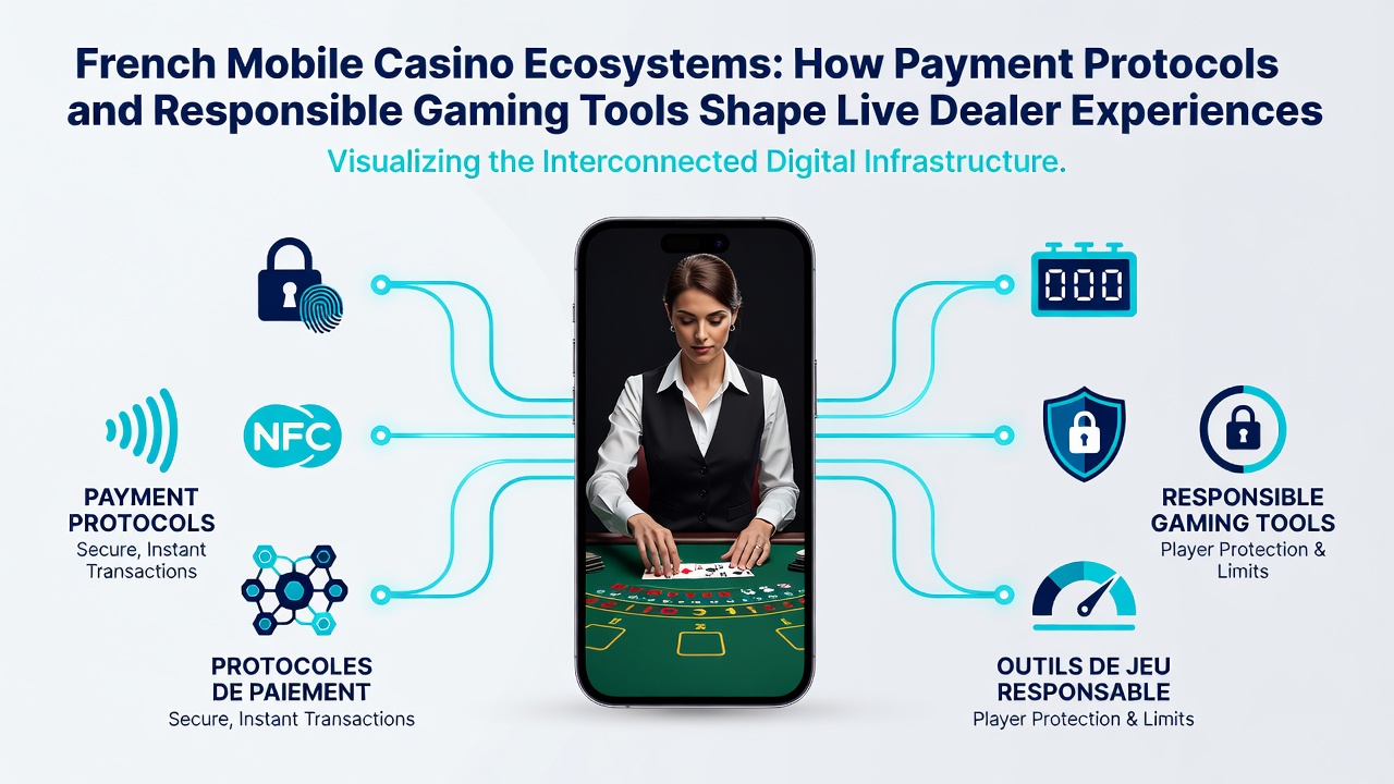 Live dealer slot table on a mobile device with responsible gaming notification overlay