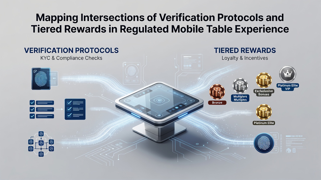 Diagram illustrating data flow between verification checks and reward tier databases in a mobile gaming backend